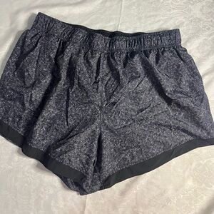 Athletic works xxl Women's Black Patterned athletic  Shorts with liner